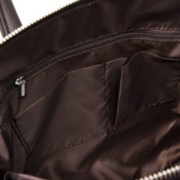 Thaynards - Vegan Leather Suave Shoulder Bag Light Brown - Picture 5 of 7